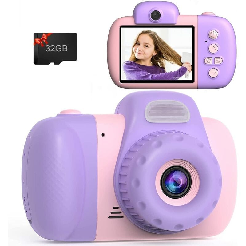 Cámara para niños, mini cámara digital, video HD 1080P de 2,4 pulgadas, regalos para niños y niñas de 3 a 10 años, (tarjeta SD de 32G incluida) thsinde