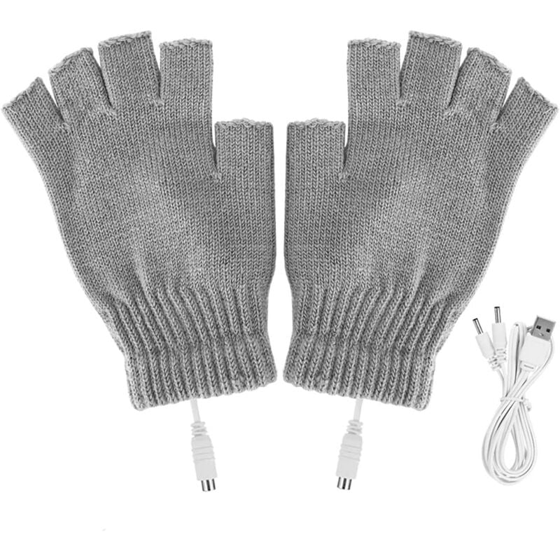 Guantes calefactables USB, Guantes calefactores de invierno, Guantes calefactables a través de USB, Guantes calefactables para mujer, Guantes de invierno, Guantes para portátiles, Guantes cálidos de invierno