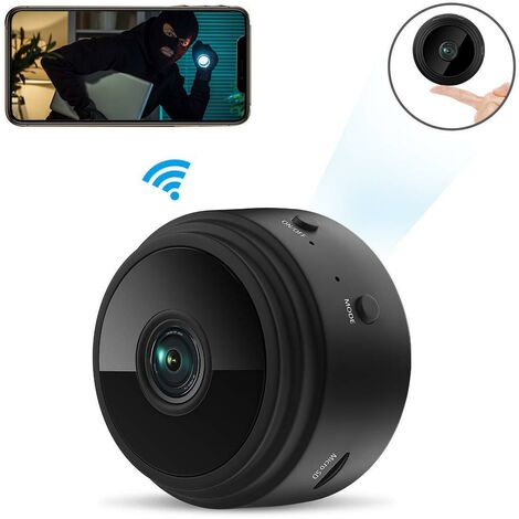 1080P HD Mini Camara de Vigilancia,Portátil WiFi Cámara con IR Visión Nocturna Detector de Movimiento,Grabadora de Video,Camaras de Seguridad Pequeña con Visualización Remota para Interior/Exterior 