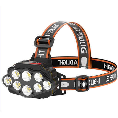 Linterna frontal de LED recargable KinshopS linterna frontal con linterna eléctrica para camping 