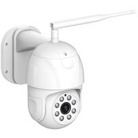 Cámara de vigilancia WiFi para exteriores 1080P Rotación de 360 ​​° Audio bidireccional Visión nocturna Alerta de detección de movimiento Impermeable IP 65 (Sin zoom)
