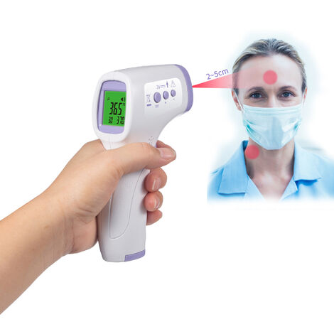 Kkmier Thermometre Frontal et Auriculaire, Médical sans Contact, Or