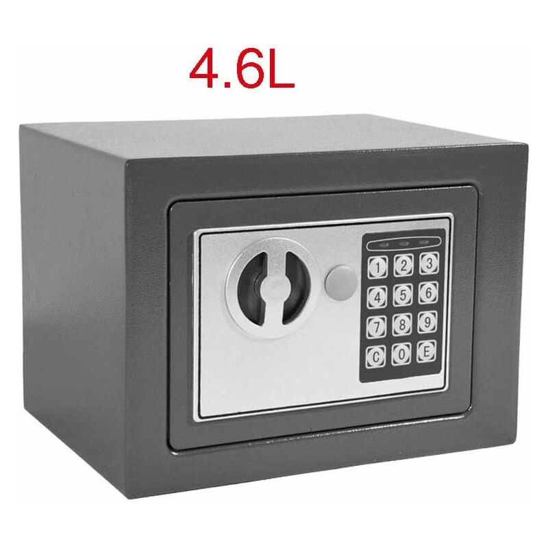Electronic Safe Box With Digital Keypad - 6.7x9x6.7 Inch Steel Security Box For Home & Office