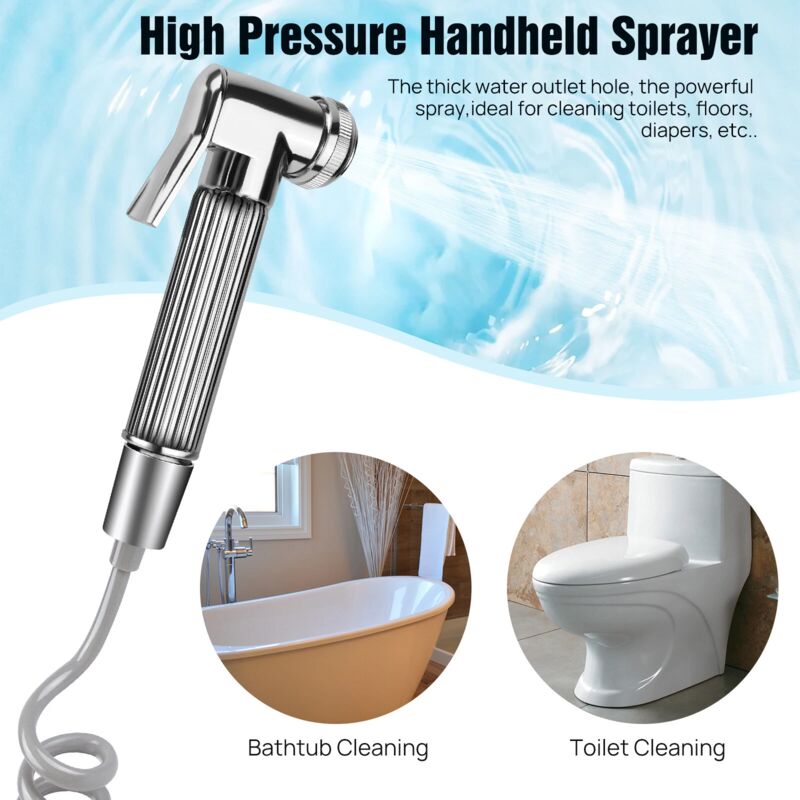 Thermostatic Mixer Bidet Shower Spray Kit Brass Chrome Sprayer with Dual Control for Water Flow and Water Temperature 20 48 Safety Lock 38 Anti Scald for Bidet Toilet Pet Shower Washing