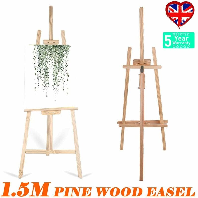 Painting Holder, Pine Wood 150cm/59 Inch Tall Adjustable Durable