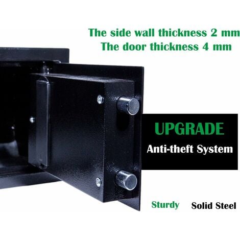 Safety Box High Security Steel Lock Safes for Home Office Money Cash Storage box Black