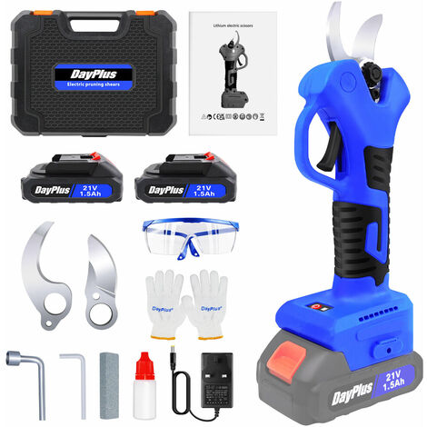 Li-ion Battery Electric Pruning Shears SecateurGarden Trimmer Branch Cutter Kit