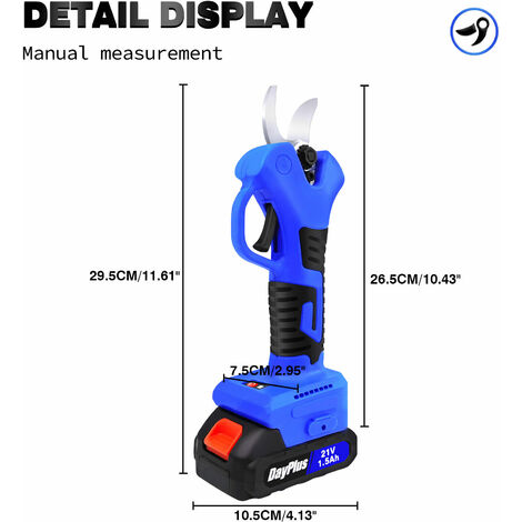 Li-ion Battery Electric Pruning Shears SecateurGarden Trimmer Branch Cutter Kit