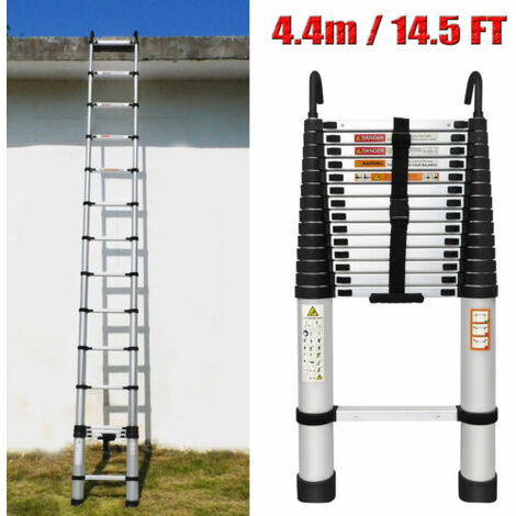 Telescoping Ladder 8.5FT/2.6M Newest Stainless Steel Telescopic