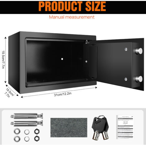 Secure Password 8.5L Digital Steel Safe Electronic Home Office Money Safety Box