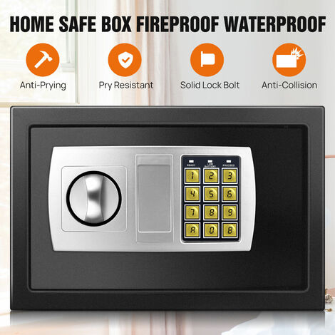 Digital Security Safe Box Electronic Money Cash Jewelry Deposit with Keys Lock