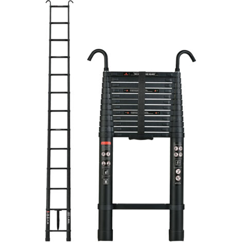 16.4ft Telescoping Ladder Tall 5m Ladder Folding Retractable Ladder ...
