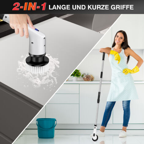 9 in 1 Electric Spin Scrubber Turbo Scrub DIY Cleaning Brush Cordless Chargeable