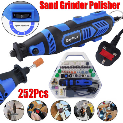 252Pcs Electric 800W Mini Drill Grinder Polisher Engraving Rotary Tool ...