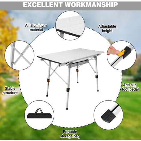 3FT Portable Folding Camping Picnic Table Party Kitchen Outdoor Garden BBQ Desk