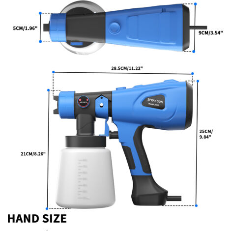 Electric Paint Sprayer Dayplus Airless HVLP Handheld Spray Gun Garden Fence 1000W