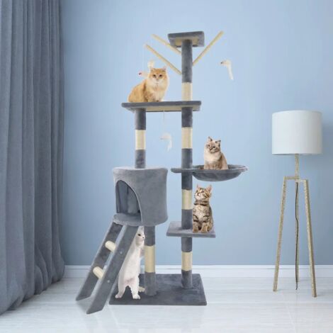 XLarge Cat Tree Activity Centre Climbing Tower Multilevel Scratching ...