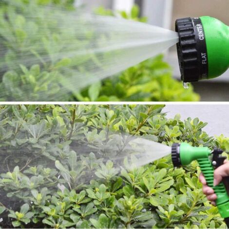 150FT Expandable Flexible Garden Hose Magic Hose Pipes Car Washing Gardening Hose with 7 Setting Professional Water Spray Nozzle Gun (Green, 150FT) (1/5)