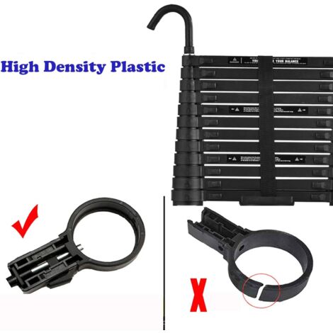 Mult-Purpose Telescopic Folding Ladder 3.2M  Aluminium Extension Ladder Straight Ladder with Detachable Hook, EN131 (3.2M, Straight Ladder with Hook)