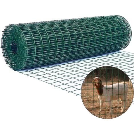 No Rust Mesh 90cm X 10m PVC Coated Wire Fencing Hot Dipped Galvanised Wire Fencing Decorative Fence Mesh Green Wire Mesh Animal Farm Garden Protective Border Fence Vegetables Garden Fruits Enclosure
