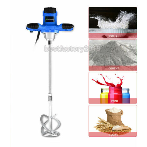 Variable Speed M14 6 Gear Paddle Mixing Drill 2600W Electric Plaster Mortar Mixer 1700 tr/min (1/5)
