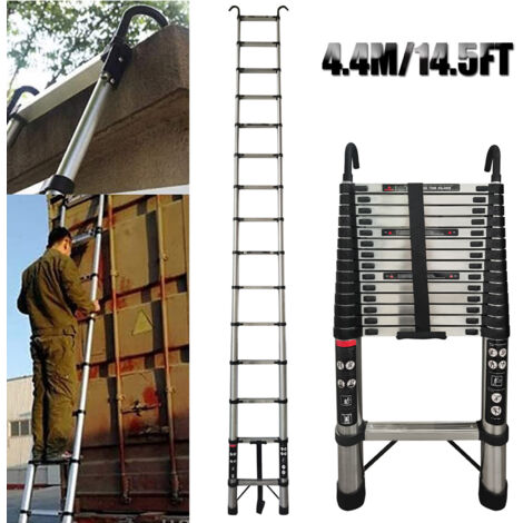 14.5FT Portable Ulti-Purpose Aluiniu Telescopic Ladder, 4.4 - View #5