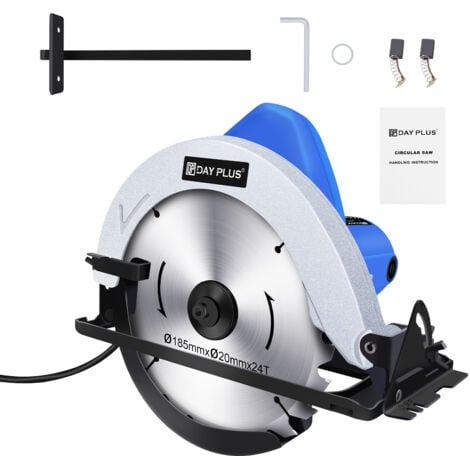 Heavy Duty 1650W Electric Circular Saw with 185mm 7.3" Blade Power Handheld Tool