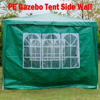 3x3m Gazebo Tent Side Panels Replaceable Side Wall Door For Outdoor Wedding Garden Party Camping Tent Event Shelter, Fully Waterproof(GREEN, 2Pcs)