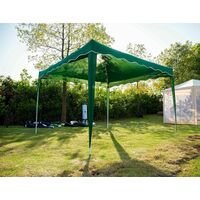 DayPlus Pop up Gazebo with no sides 3m x 3m, Heavy Duty Waterproof Instant Sun Shade And Block Wind, Party Tent Outdoor Garden Easy Set up Shelter Beach Canopy with Carry Bag (Green)