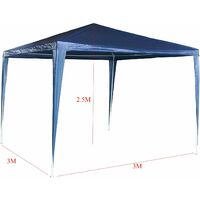 Pop up Gazebo with no sides 3m x 3m, Heavy Duty Waterproof Instant Sun Shade And Block Wind, Party Tent Outdoor Garden Easy Set up Shelter Beach Canopy with Carry Bag (Blue)