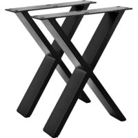 X-Shape Industrial Metal Table Legs Steel Dining Bench Coffee Desk Furniture Cross Stand