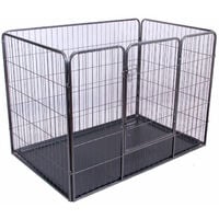 125cmx80cm Puppy Play Pen Dog Crate Whelping Box Rabbit Enclosure Dog Metal Cage