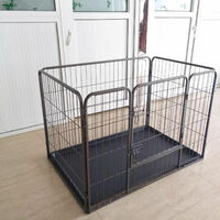 Heavy Duty Dog Puppy Cage Pet Playpen Whelping Box Metal Run Enclosure Floor XL