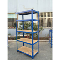 Heavy Duty 5 Tier Blue Garage Shelving Units - 150cm x 70cm x 30cm Racking Boltless Metal Storage Shelves, 875KG Capacity (175kg Per Shelf), for Garage, Kitchen, Office, Workshop - UK