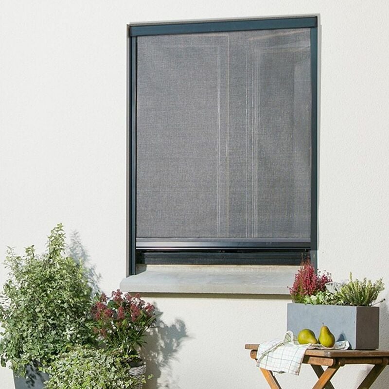 Moustiquaire enroulable en ALU H.145 x L.130 cm pour fenêtre : recoupable à  vos mesures