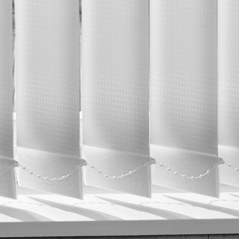 Lot de 5 lamelles verticales 89mm corona pour store californien - Blanc - L8,9 x H280cm