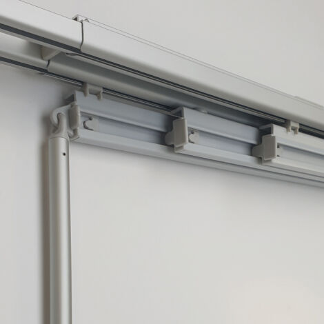 Madecostore – Rail aluminium extensible 50cm pour panneaux japonais – Longueur 186 à 230cm – 5 voies pour glissement fluide – Fixation murale ou plafond (1/4)