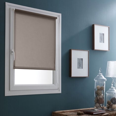 Store enrouleur tamisant sans percer - Blanc - L46 x H190cm
