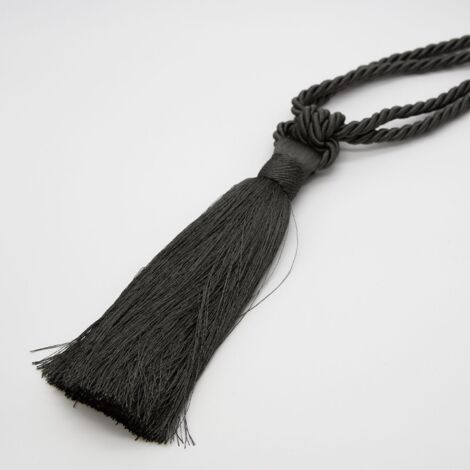 Fusion Dijon Paire D'embrasses Pour Rideaux Bleu Marine 66 Cm