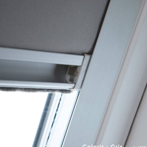 Store de toit occultant cadre alu compatible VELUX® - Bleu foncé - L38 x HC04