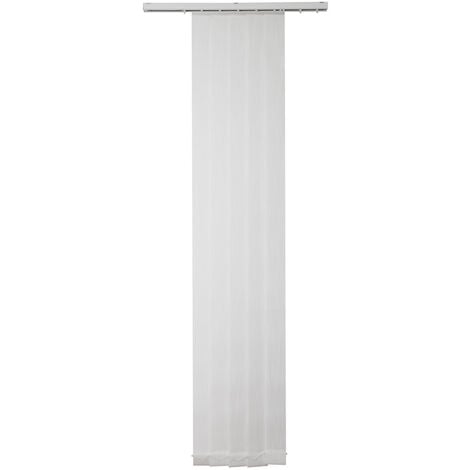 Lot de 5 lamelles verticales 89mm unies pour store californien - Blanc - L8,9 x H180cm