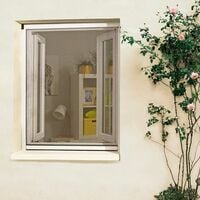 Moustiquaire enroulable en alu pour fenêtre - Blanc - L130 x H160cm