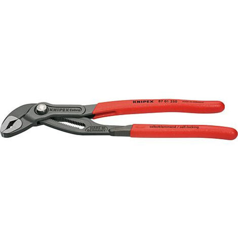 Knipex – Pince multiprise Cobra 180 mm – Acier chrome vanadium – Dents durcies 61 HRC – Compatible tubes DN 40 et boulons 36 mm
