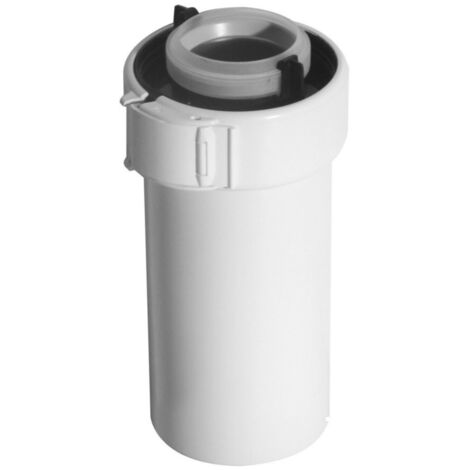 Ubbink – Conduit de fumée PPTL/PP blanc 60mm – Longueur 250mm – Pour espaces confinés – Résistant aux hautes températures