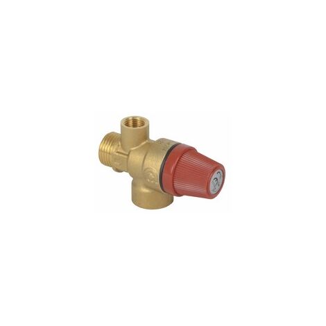 Soupape De Chauffage 3b Avec Manomètre 1/2" - Marque DIFF - Référence 111885 - Neuf Sous Emballage