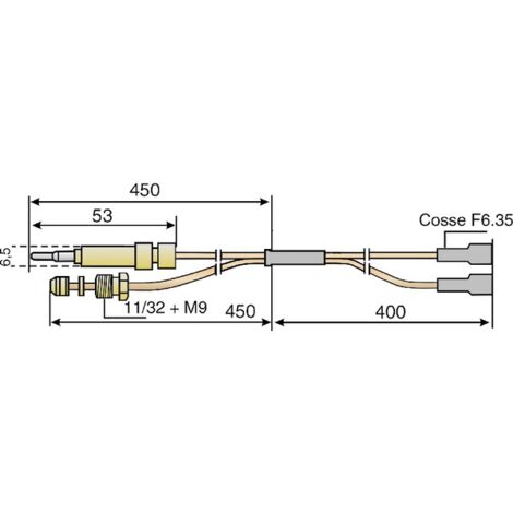 42470 DIFF pour De Dietrich Chappée – : Thermocouple
