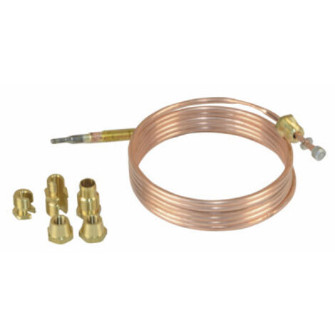Thermocouple universel 1500 mm – 7 raccords pour veilleuse – Tête en inconel 600 – Température jusqu'à 800 °C – Dépannage appareils à gaz