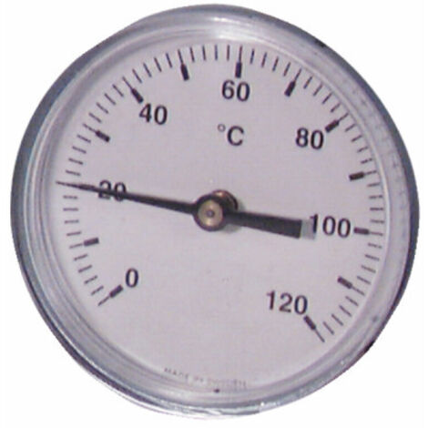Thermomètre rond 0 à 120°C Ø80mm plonge axiale 40mm - DIFF