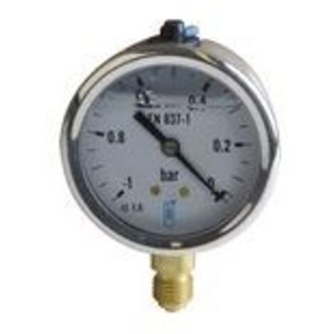 Vacuomètre à Glycérine - 1 Bar - Diamètre 63 Mm - NEUF
