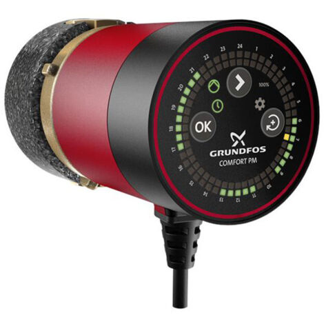Grundfos – Circulateur eau chaude sanitaire 0,45 m³/h – Entraxe 80 mm – Tension 230V – Minuterie numérique pour confort immédiat